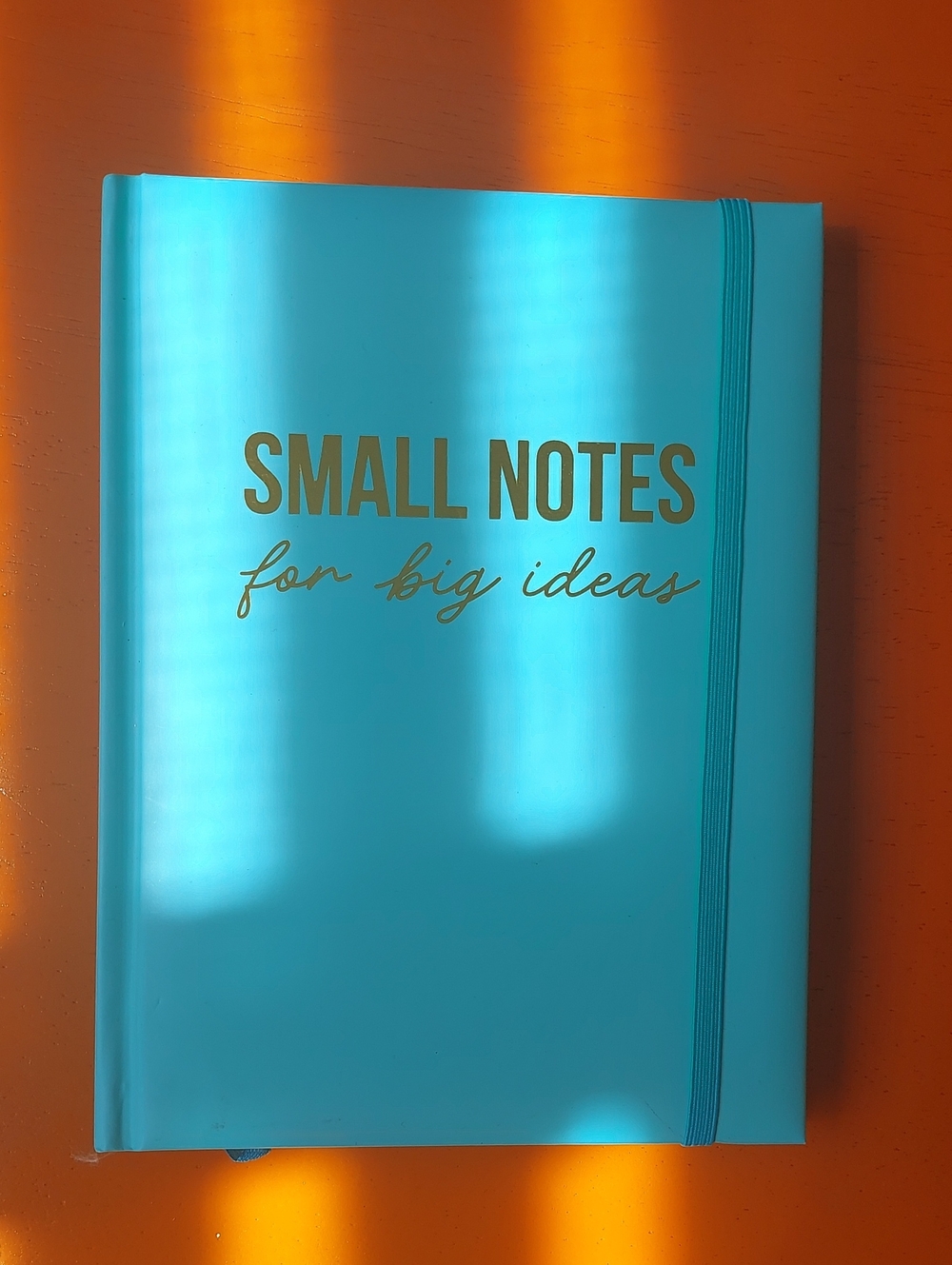Turquoise Hardcover Notebook - "Small Notes for Big Ideas"